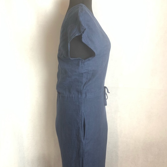 🆕Anthro Cloth & Stone 100% Linen Wide Leg Crop. S - Picture 3 of 8